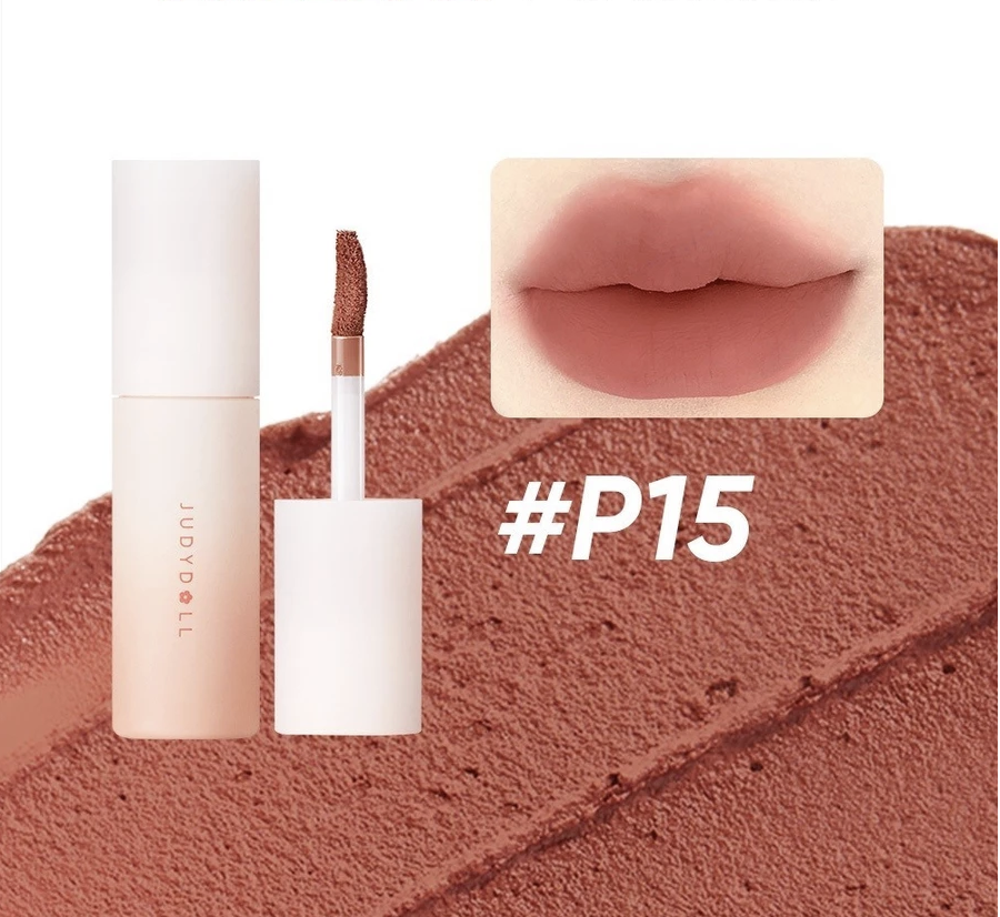 Son Kem Bùn Hồng Đất Pha Cam P15 JUDYDOLL Lip Mud Mịn lì Mờ Vân Môi Che phủ nền môi tốt Không khô môi Lâu trôi 3,3g