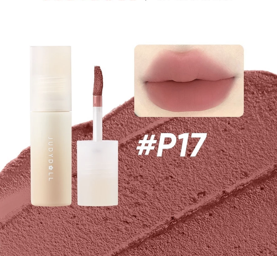 Son Kem Bùn Hồng Đất Pha Cam Sữa P17 JUDYDOLL Lip Mud Mịn lì Mờ Vân Môi Che phủ nền môi tốt Không khô môi Lâu trôi 3,3g