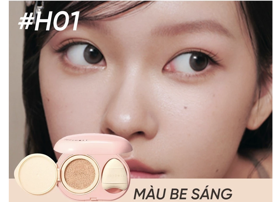 Kem Bắt Sáng & Che Khuyết Điểm #H01 Bắt Sáng - Be Sáng JUDYDOLL Highlight Concealer Cushion Che phủ tốt Tiệp da Cầm tay tiện lợi